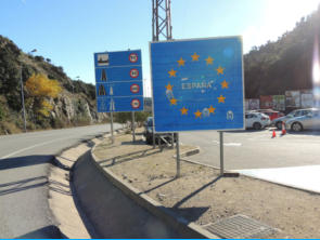Grenzbergang Frankreich Spanien